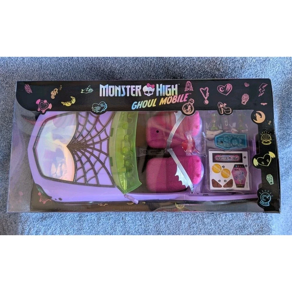 Monster High Ghoul Mobile Purple Convertible Doll Car Toy Pet & Accessories